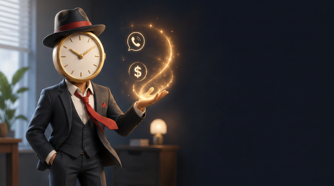 Bill, the clock-headed assistant, turning call time into value